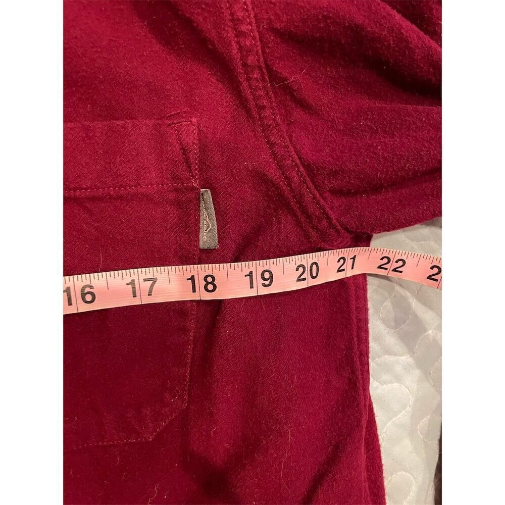 Eddie Bauer Men's L Red Long Sleeve Flannel Button-Up Shirt Casual - Picture 4 of 7